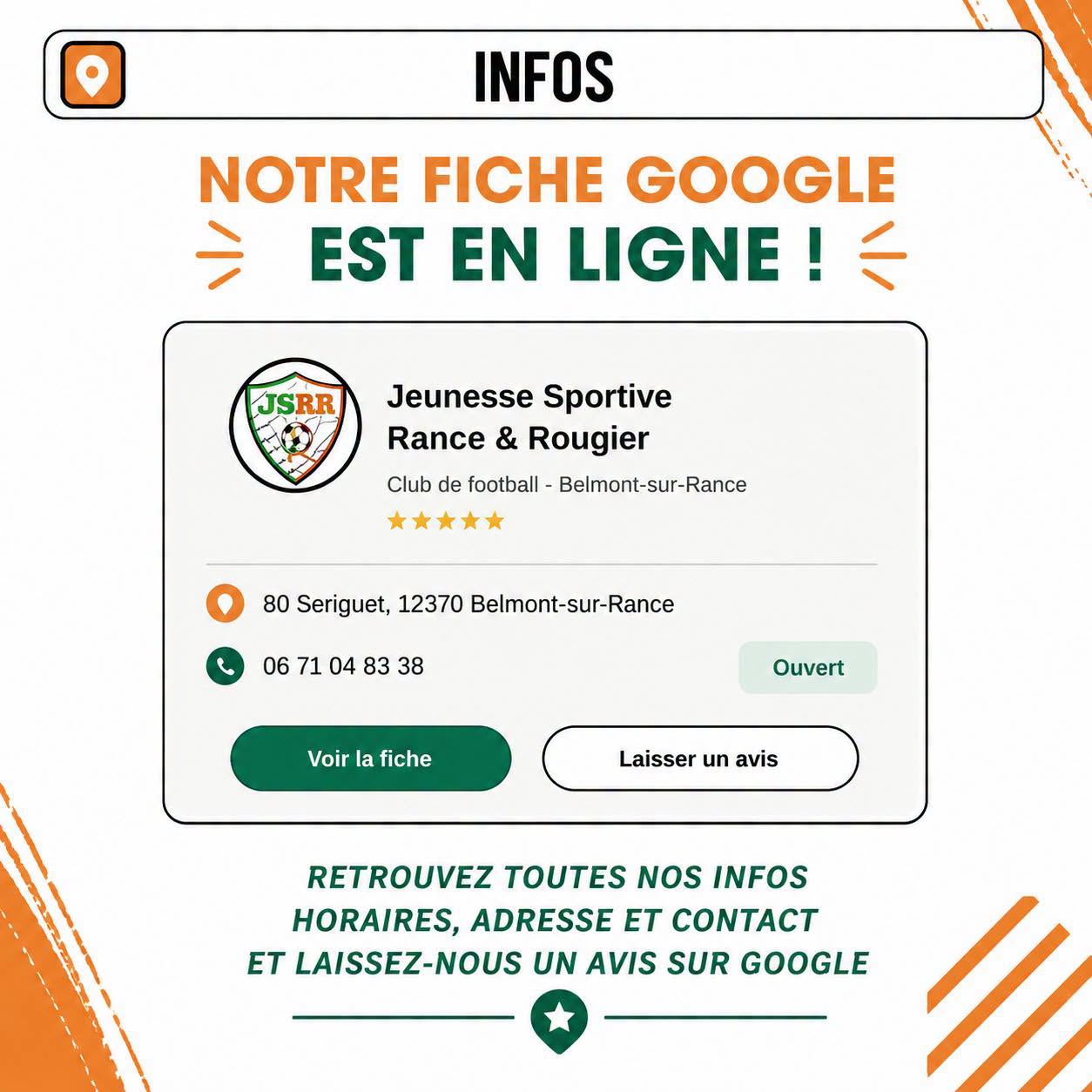 Fiche Google JSRR